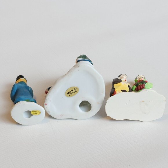 Delightful Victorian Christmas Figurine LOT of 3 - Picture 2 of 5